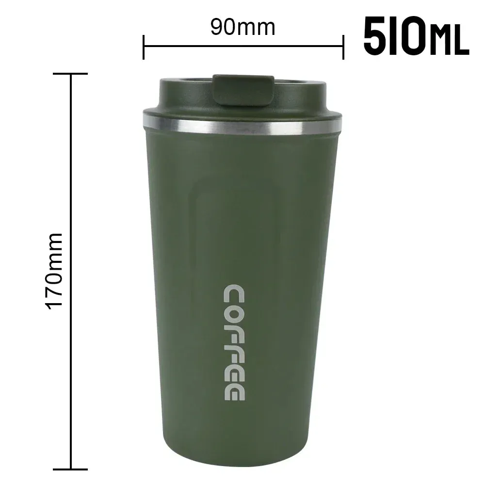 SINOTAO  -  1pc 380ml 510ml Coffee Mug for Tea Water Coffee Car Thermos Cup Leak_Proof Travel Thermo Cup Double Stainless Steel Thermo Cafe