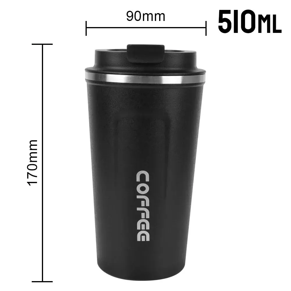 SINOTAO  -  1pc 380ml 510ml Coffee Mug for Tea Water Coffee Car Thermos Cup Leak_Proof Travel Thermo Cup Double Stainless Steel Thermo Cafe