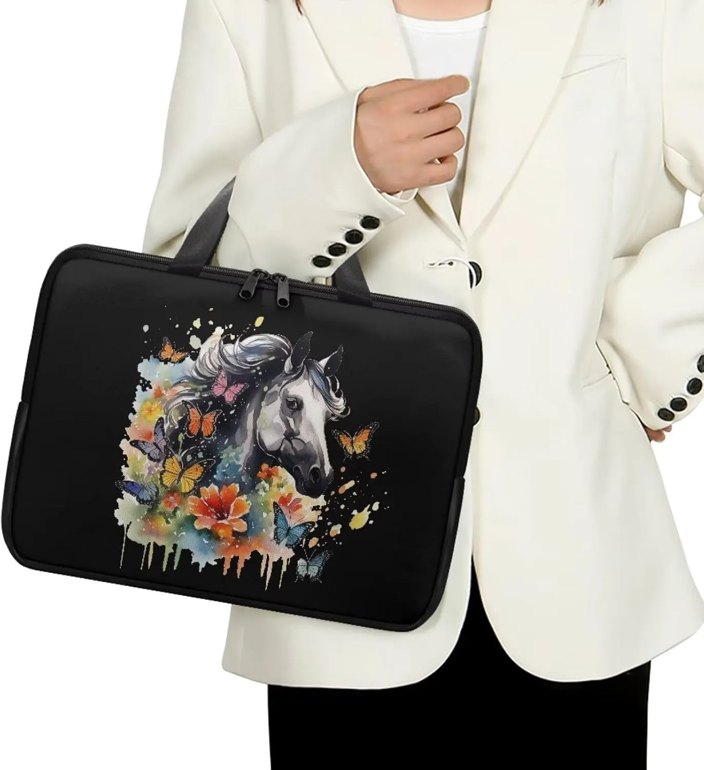 Slim Laptop Messenger Bags,Fashion Laptop Tote Bag for Women,Computer Bag for Men