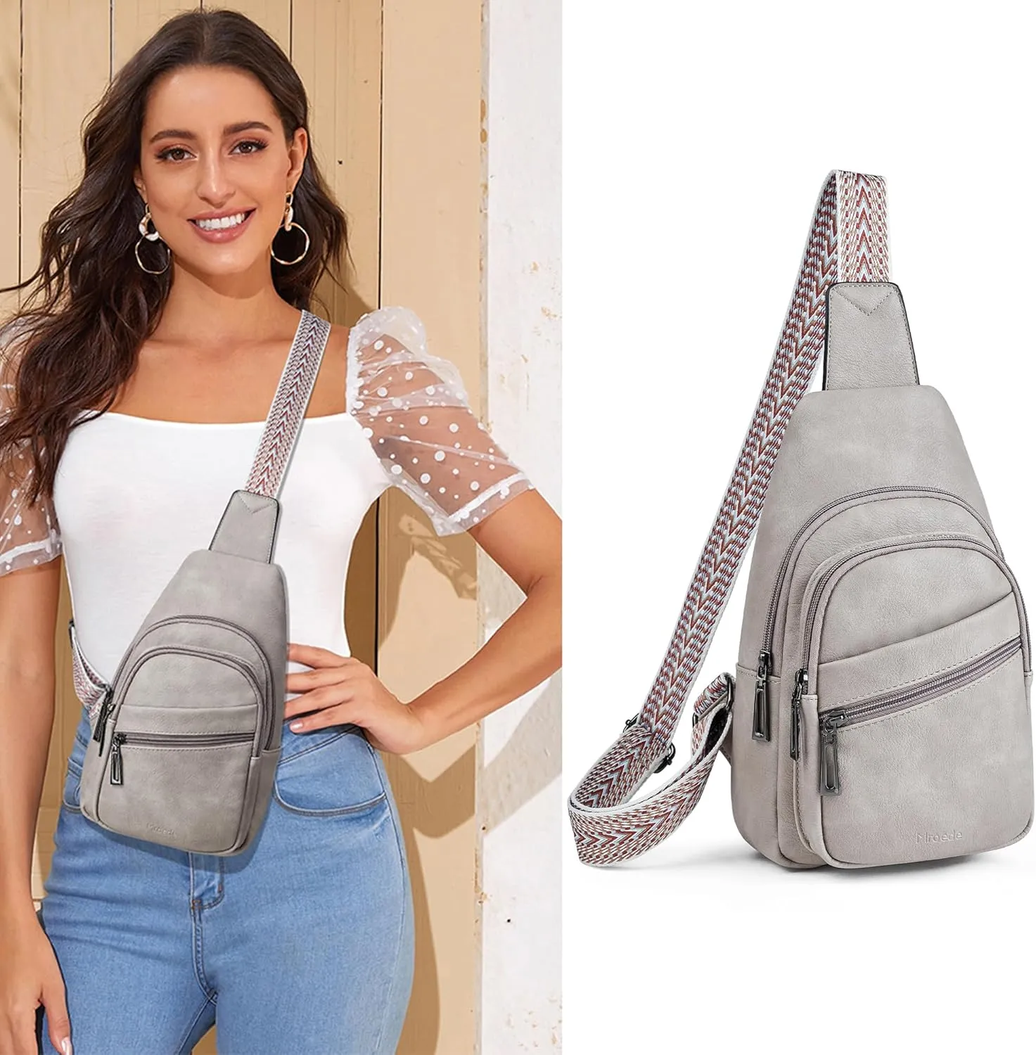 Sling Bag Crossbody Bags for Women Cross Body Fanny Packs Chest Sling Purses for Travel Shopping Leisure Sport