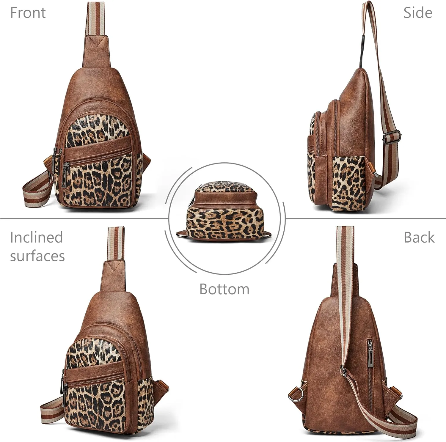 Sling Bag Crossbody Bags for Women Cross Body Fanny Packs Chest Sling Purses for Travel Shopping Leisure Sport