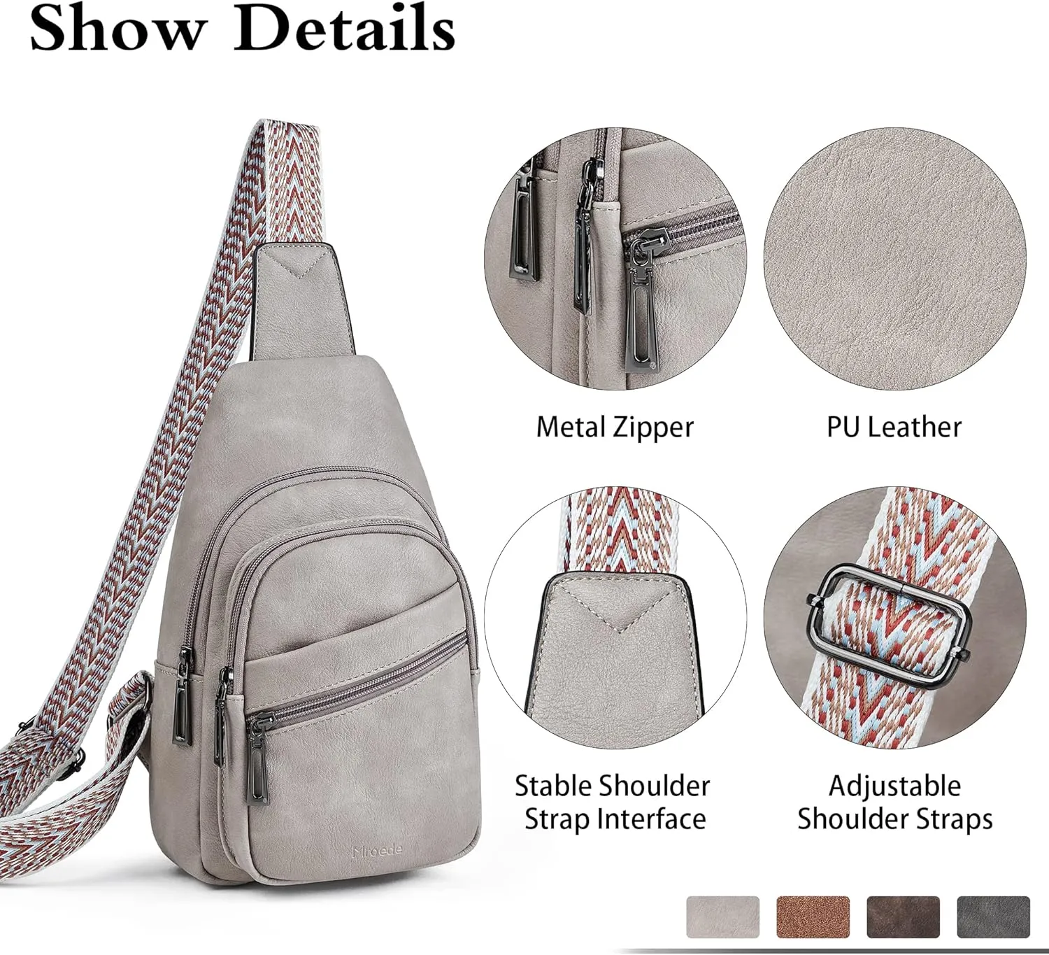 Sling Bag Crossbody Bags for Women Cross Body Fanny Packs Chest Sling Purses for Travel Shopping Leisure Sport