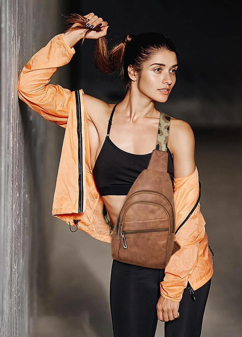 Sling Bag Crossbody Bags for Women Cross Body Fanny Packs Chest Sling Purses for Travel Shopping Leisure Sport