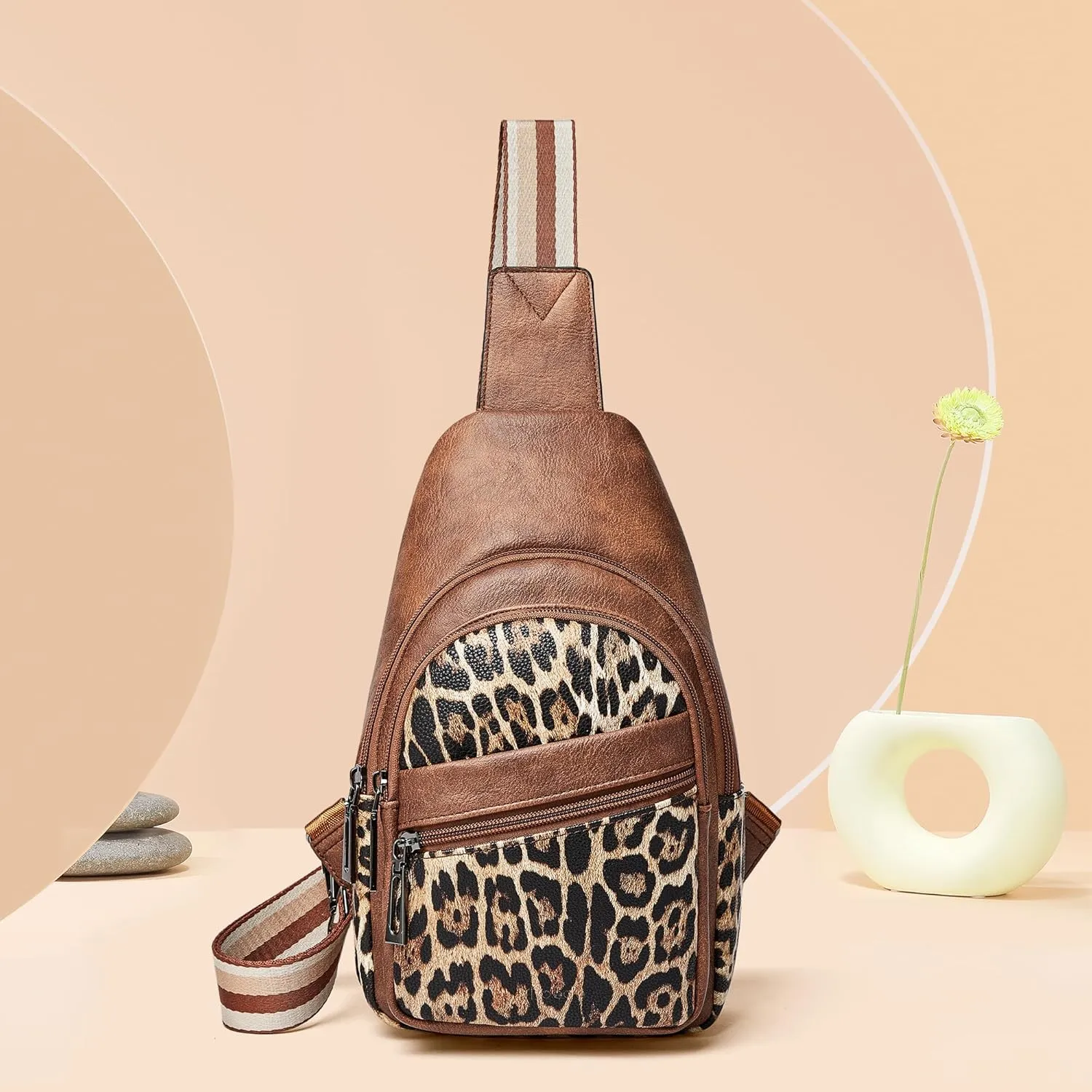 Sling Bag Crossbody Bags for Women Cross Body Fanny Packs Chest Sling Purses for Travel Shopping Leisure Sport