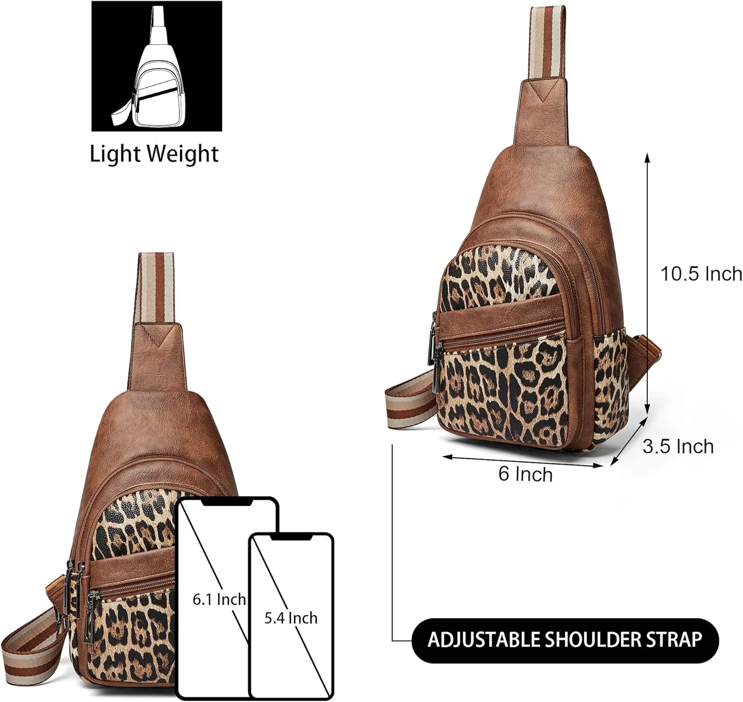 Sling Bag Crossbody Bags for Women Cross Body Fanny Packs Chest Sling Purses for Travel Shopping Leisure Sport