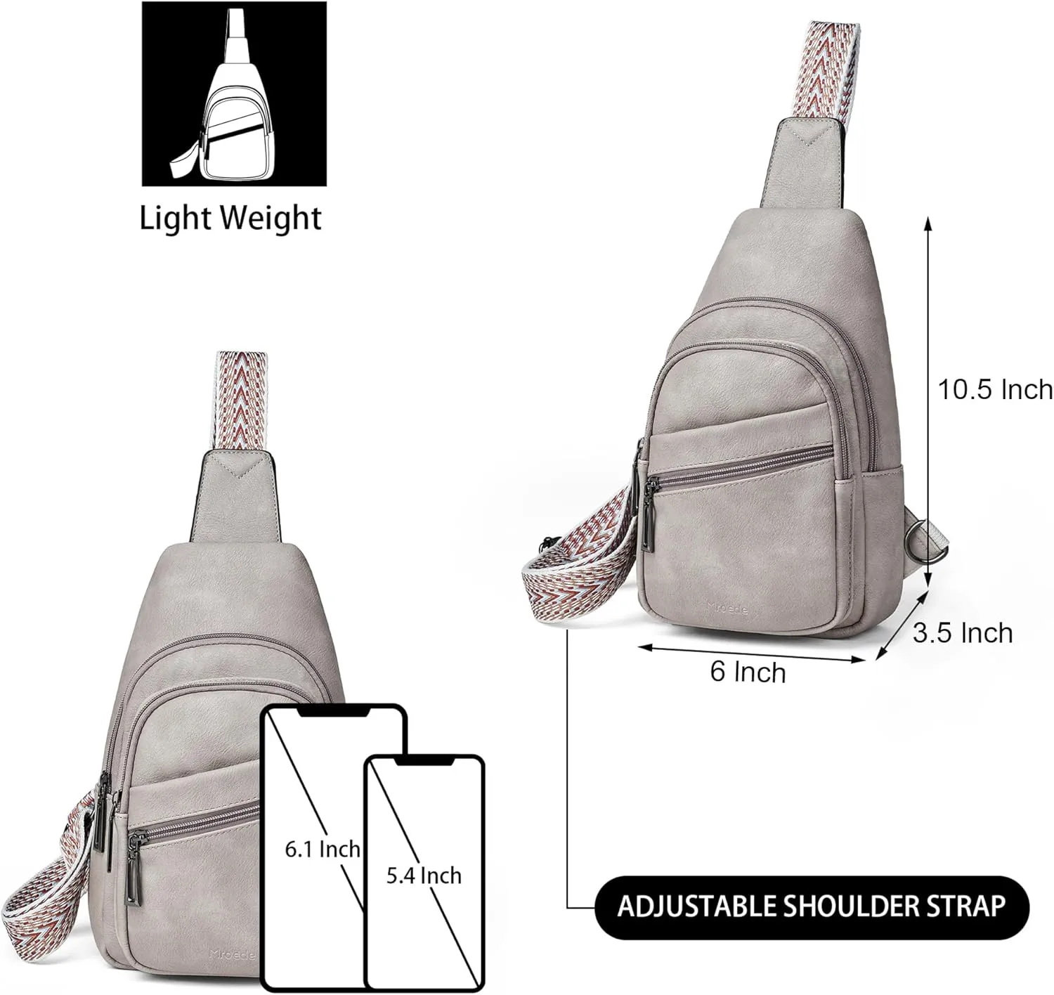 Sling Bag Crossbody Bags for Women Cross Body Fanny Packs Chest Sling Purses for Travel Shopping Leisure Sport
