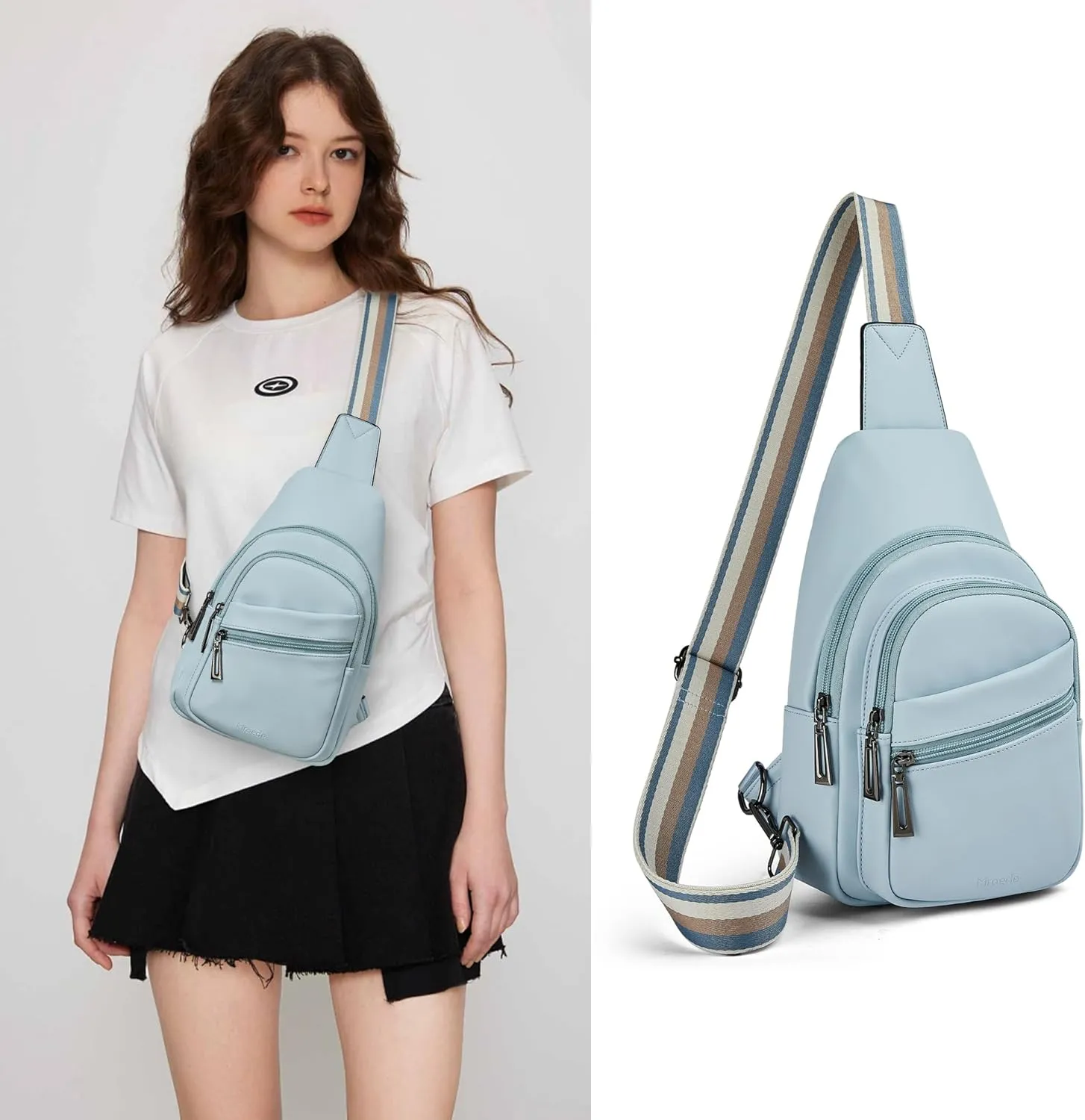 Sling Bag Crossbody Bags for Women Cross Body Fanny Packs Chest Sling Purses for Travel Shopping Leisure Sport