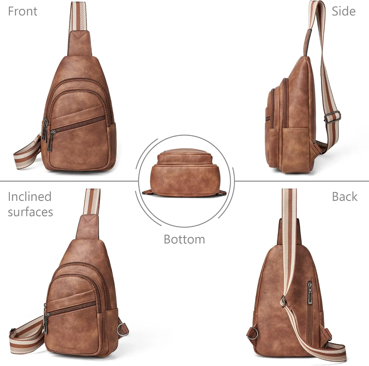 Sling Bag Crossbody Bags for Women Cross Body Fanny Packs Chest Sling Purses for Travel Shopping Leisure Sport