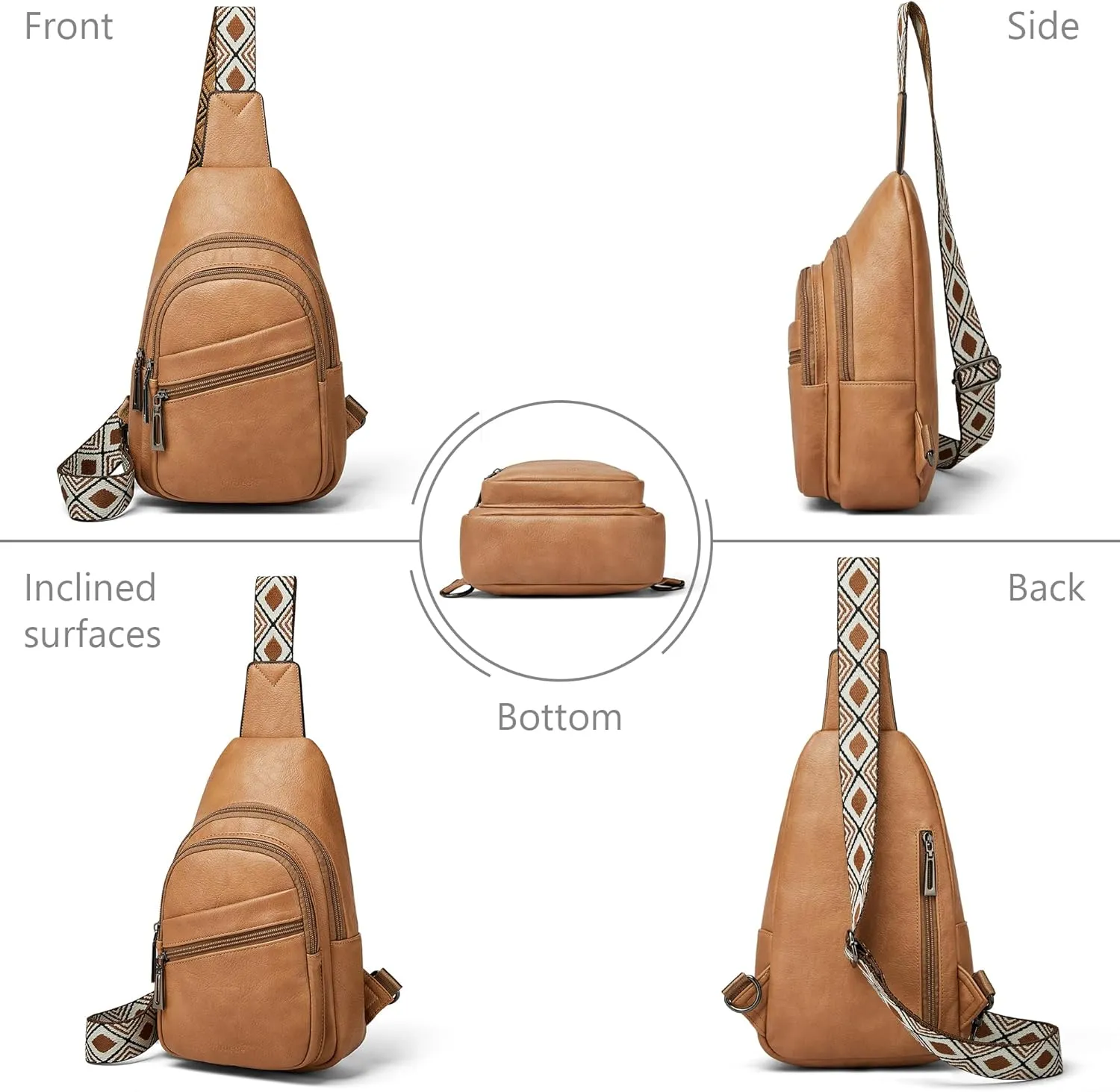 Sling Bag Crossbody Bags for Women Cross Body Fanny Packs Chest Sling Purses for Travel Shopping Leisure Sport