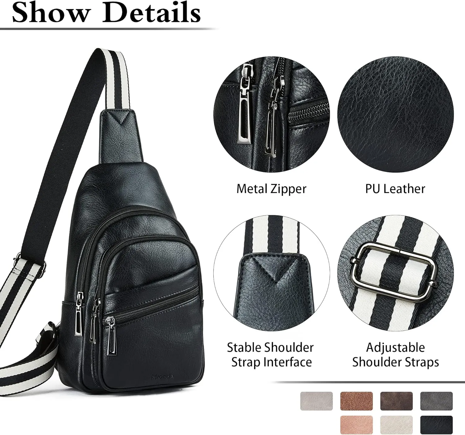 Sling Bag Crossbody Bags for Women Cross Body Fanny Packs Chest Sling Purses for Travel Shopping Leisure Sport