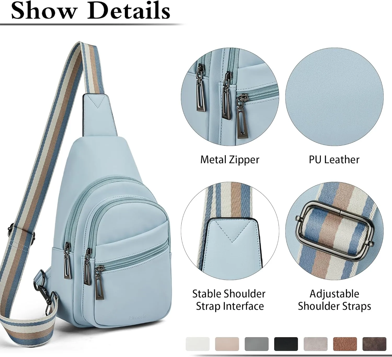 Sling Bag Crossbody Bags for Women Cross Body Fanny Packs Chest Sling Purses for Travel Shopping Leisure Sport