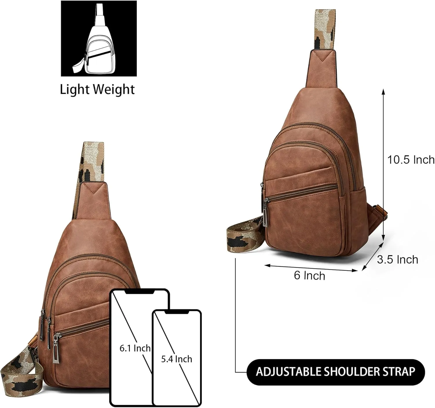 Sling Bag Crossbody Bags for Women Cross Body Fanny Packs Chest Sling Purses for Travel Shopping Leisure Sport