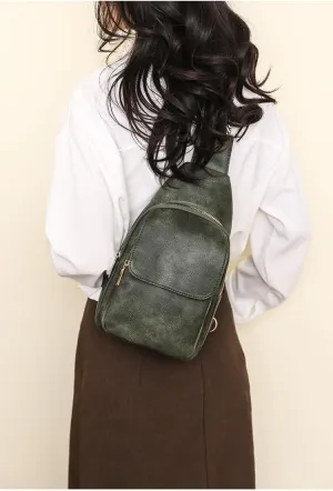 Sling Bag Crossbody Bags for Women, Fanny Packs for Women Chest Bag for Work Shopping Pack Crossbody Purse  (A-Brown Sling Bag) (Green)