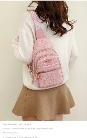 Sling Bag Crossbody Bags for Women, Fanny Packs for Women Chest Bag for Work Shopping Pack Crossbody Purse  (A-Brown Sling Bag) (Pink)