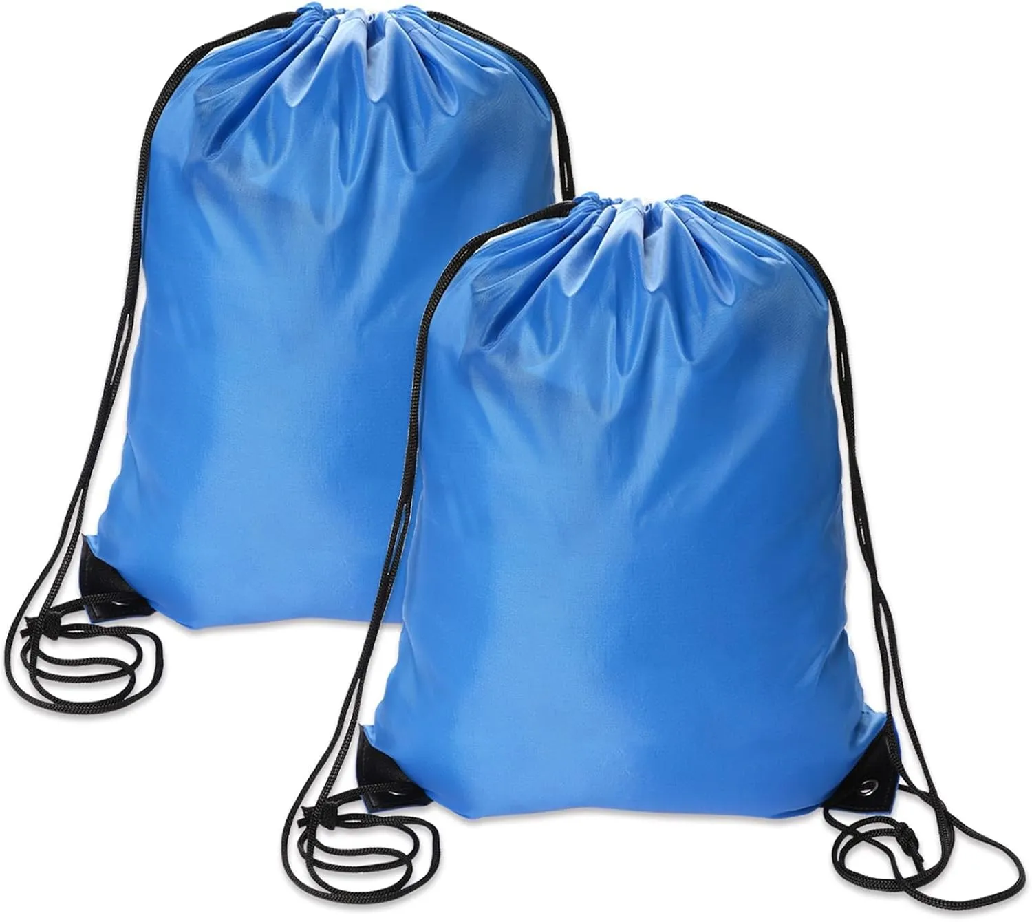 Sliverdew 2 Pcs Blue Drawstring Backpack Bags Sports Cinch Sack String Bags Drawstring Gym Bag Draw String Backpack Bulk Swimming String PE Bags