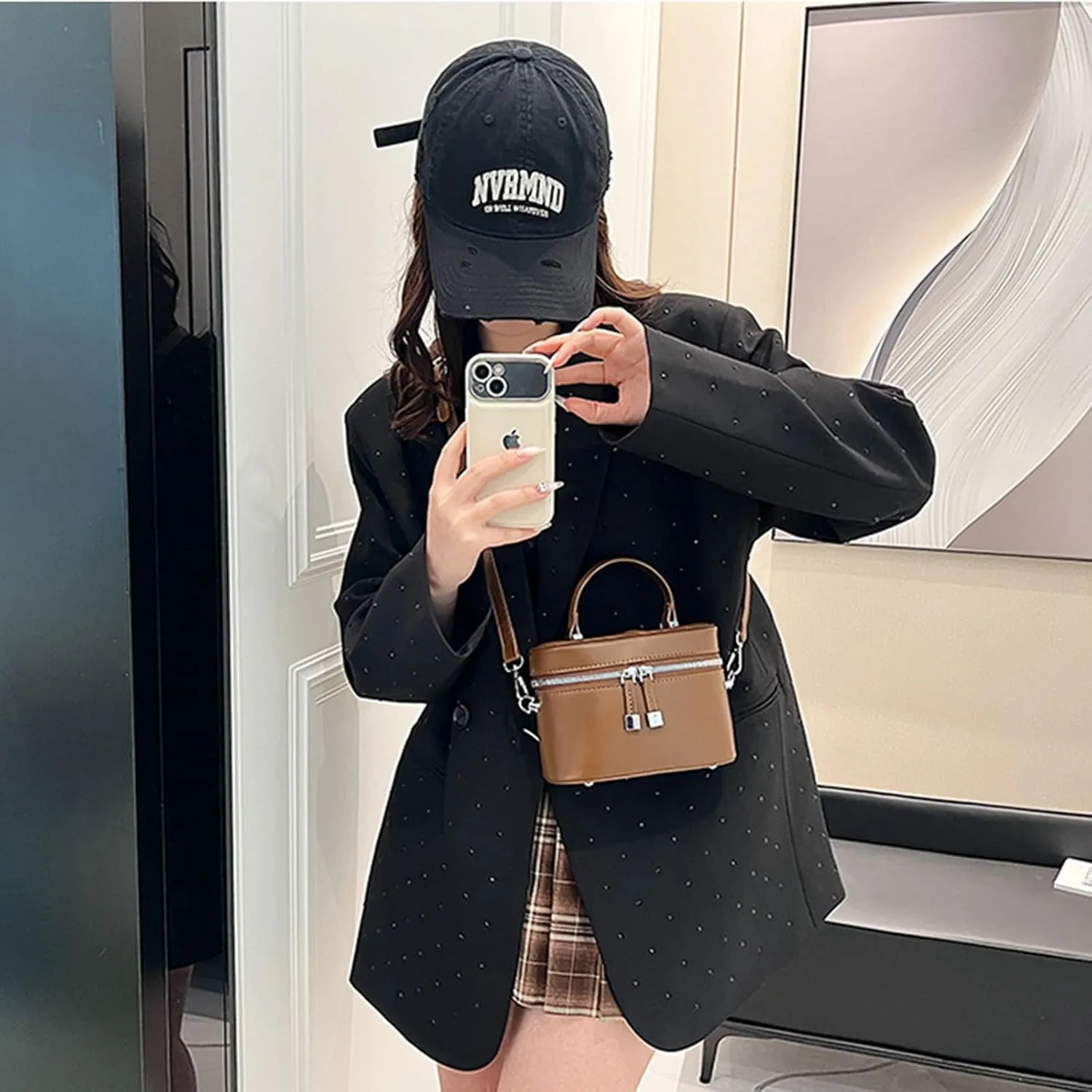 Small Bucket Bags for Women Vintage Crossbody Handbags Shoulder Bag Mini Square Box Trendy Women's Handbags