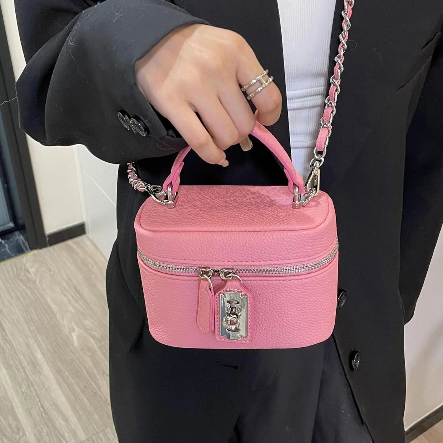 Small Bucket Bags for Women Vintage Crossbody Handbags Shoulder Bag Mini Square Box Trendy Women's Handbags