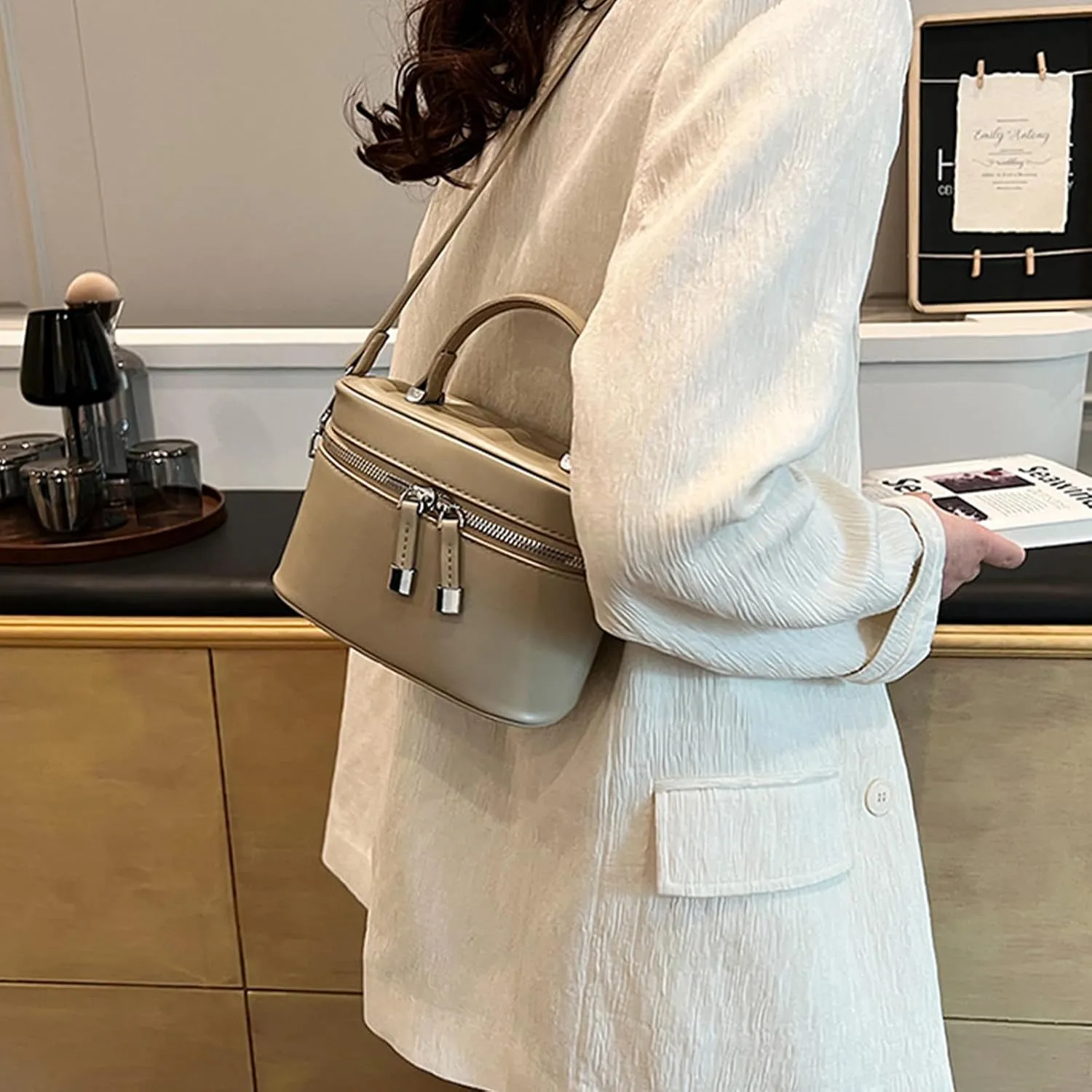 Small Bucket Bags for Women Vintage Crossbody Handbags Shoulder Bag Mini Square Box Trendy Women's Handbags
