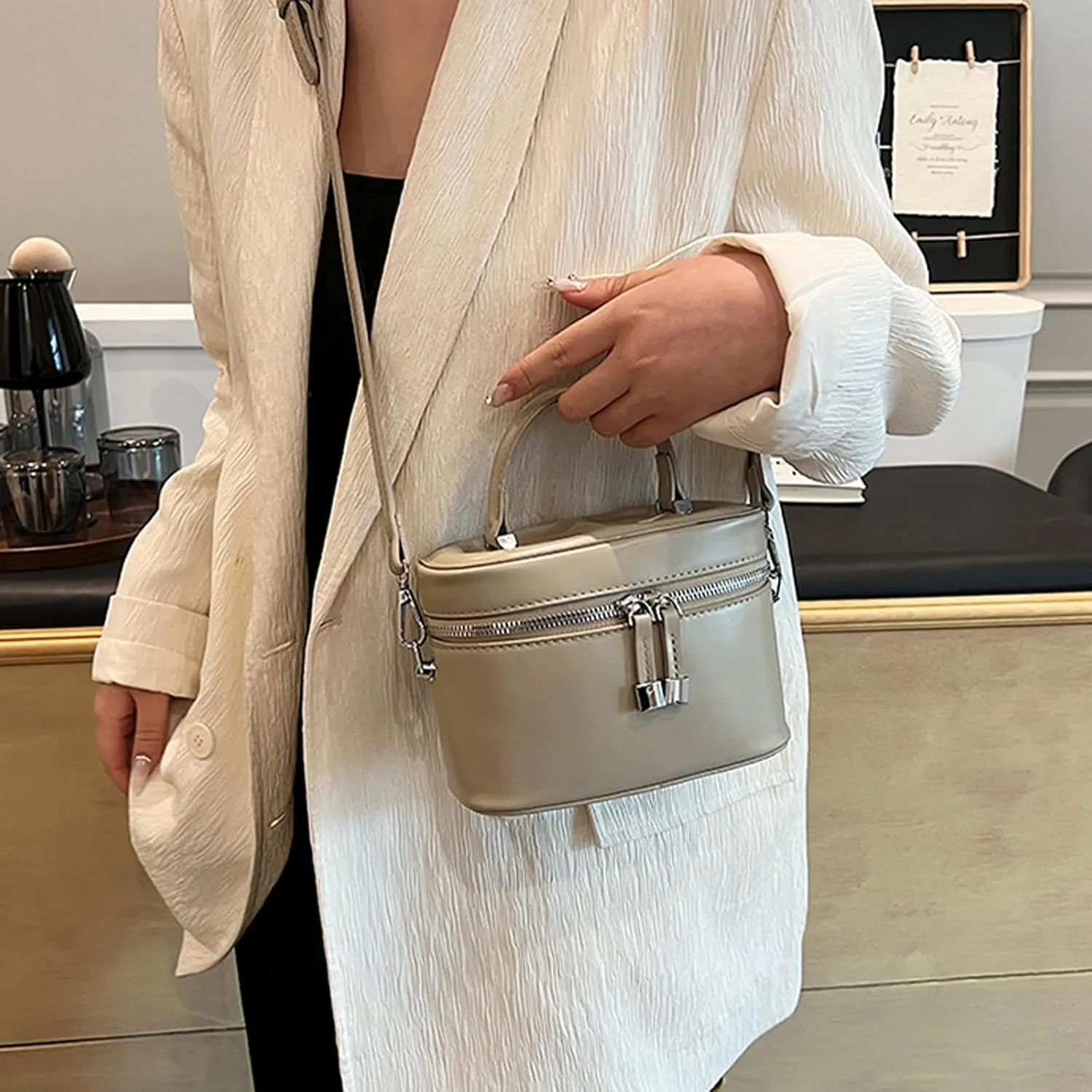 Small Bucket Bags for Women Vintage Crossbody Handbags Shoulder Bag Mini Square Box Trendy Women's Handbags