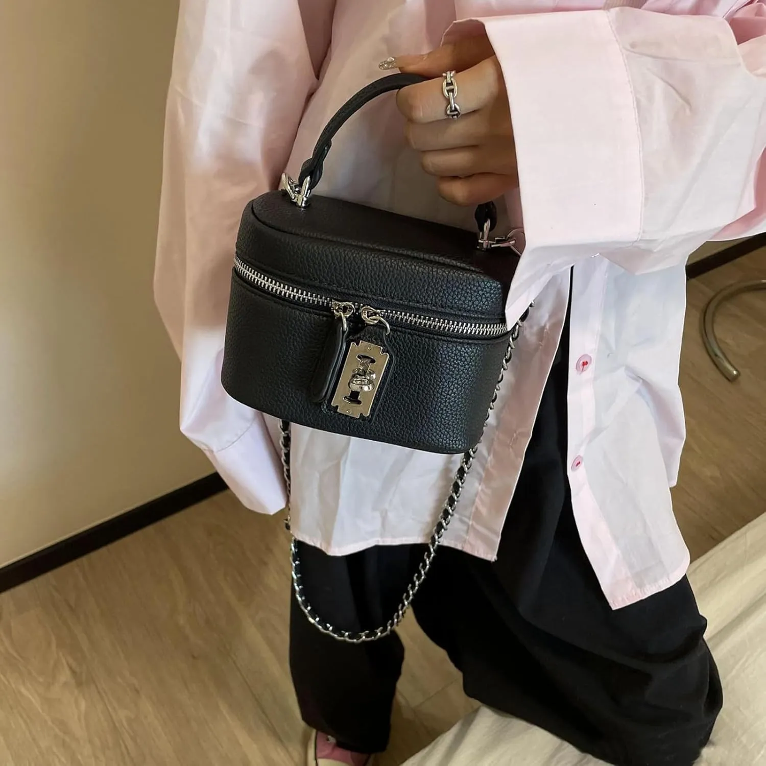 Small Bucket Bags for Women Vintage Crossbody Handbags Shoulder Bag Mini Square Box Trendy Women's Handbags