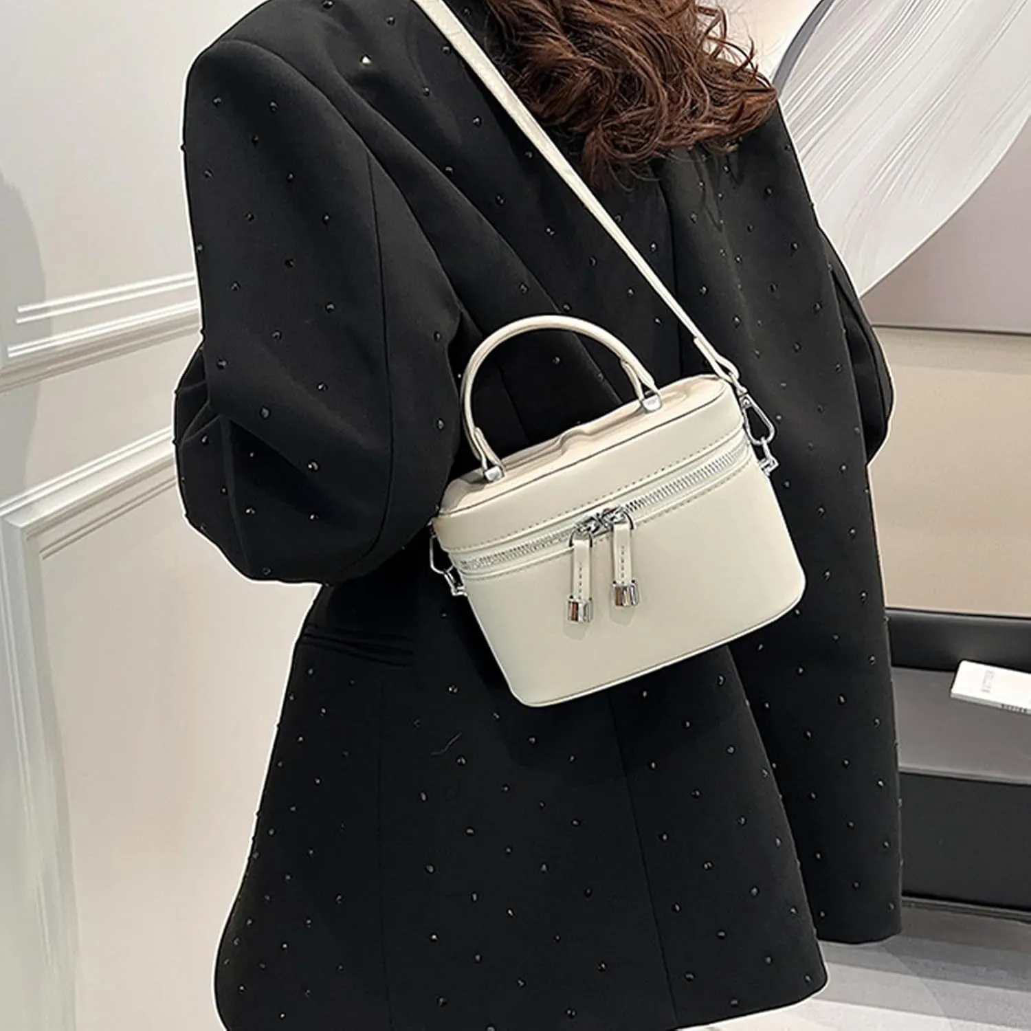 Small Bucket Bags for Women Vintage Crossbody Handbags Shoulder Bag Mini Square Box Trendy Women's Handbags