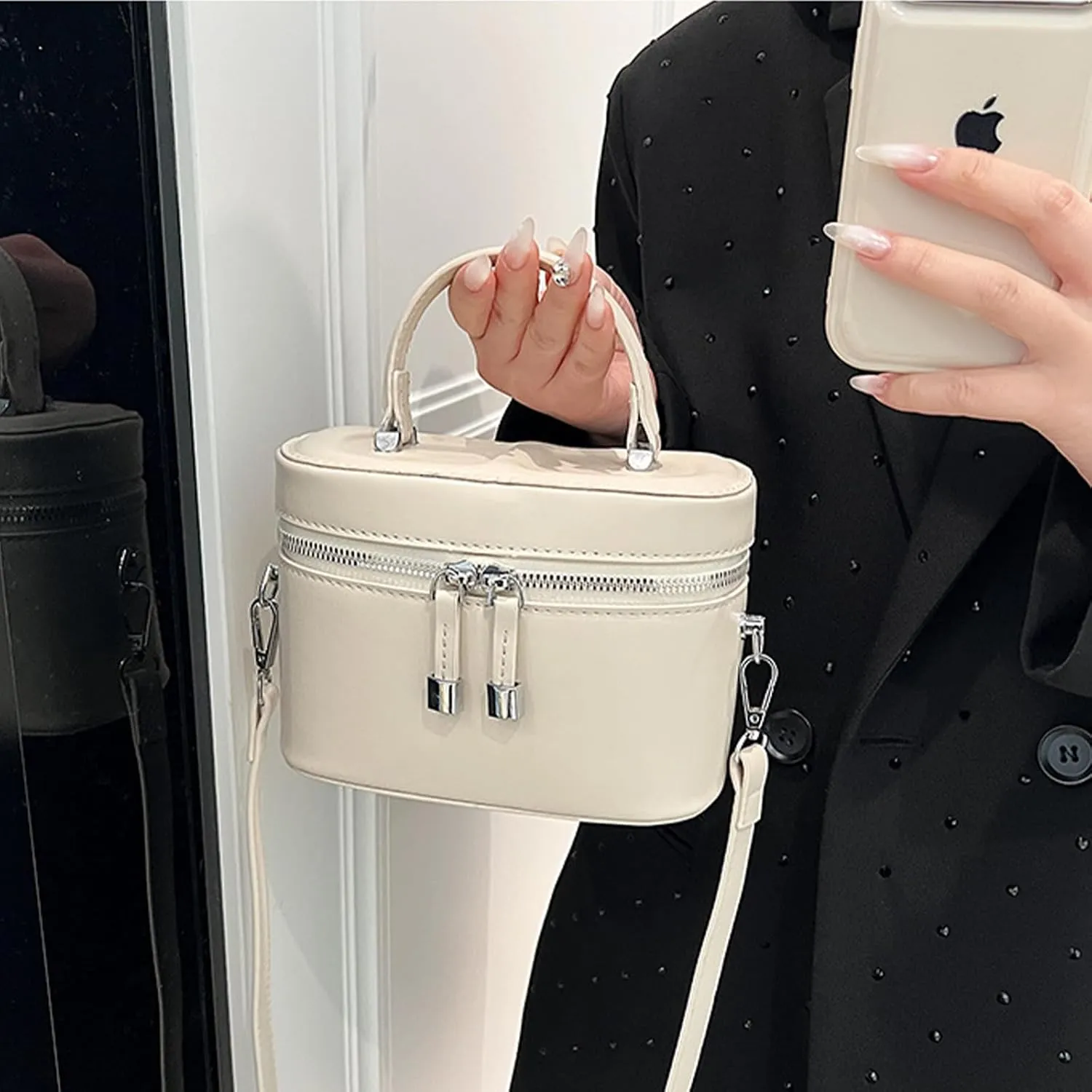 Small Bucket Bags for Women Vintage Crossbody Handbags Shoulder Bag Mini Square Box Trendy Women's Handbags