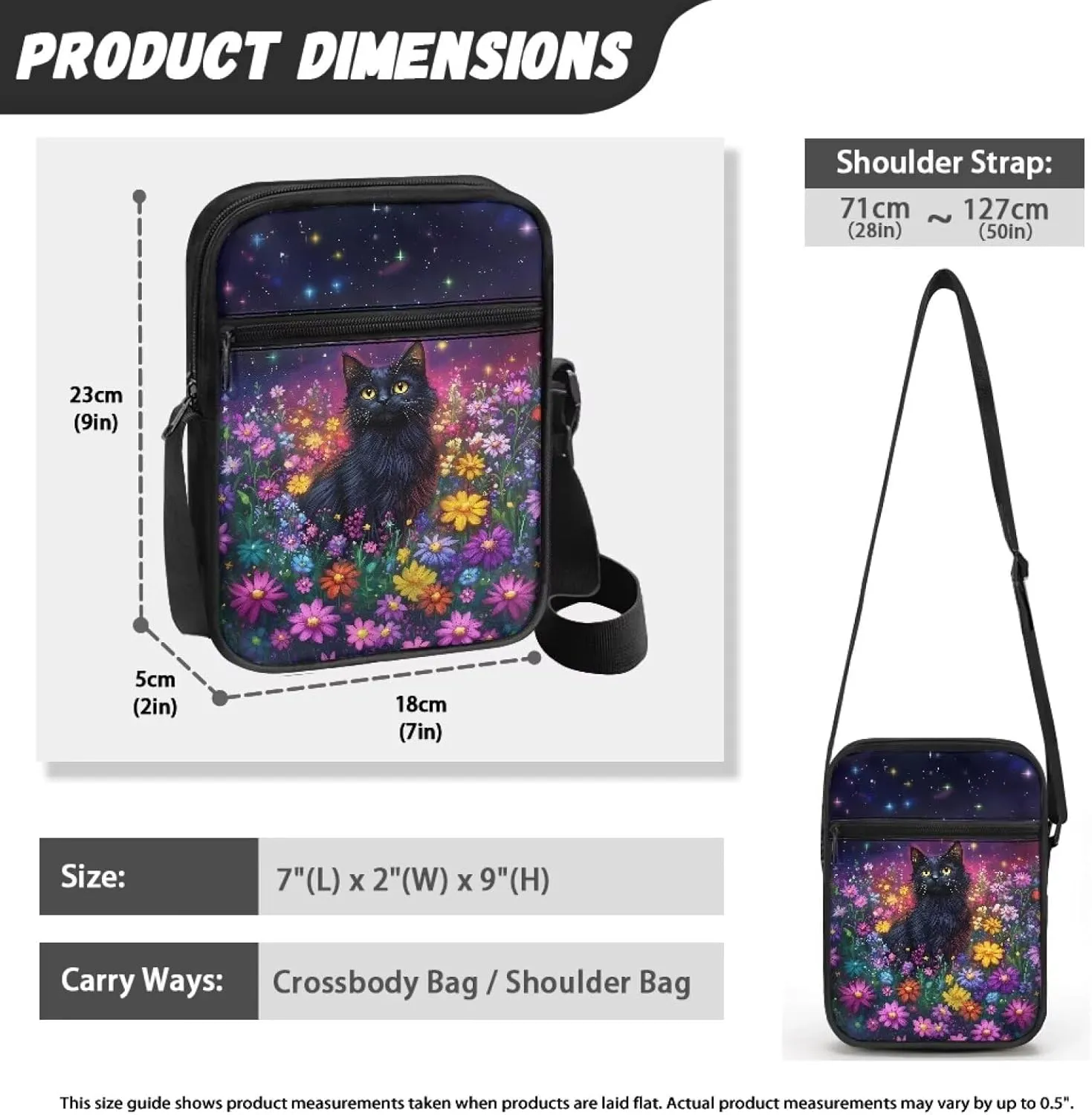 Small Messenger Bag for Women  Men Mini Adjustable Crossbody Shoulder Bag with Zipper Portable Travel Cute Purse