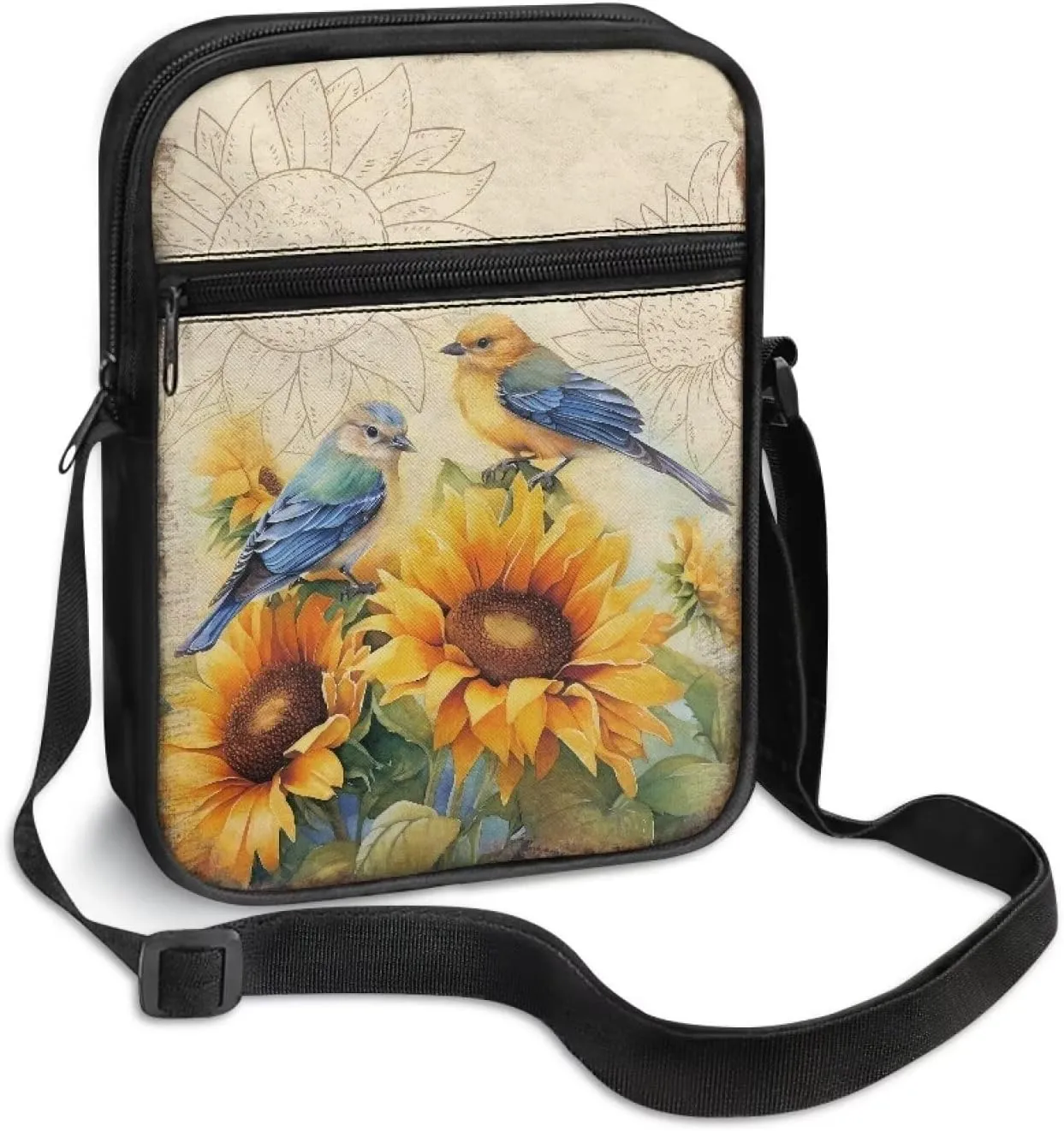Small Messenger Bag for Women  Men Mini Adjustable Crossbody Shoulder Bag with Zipper Portable Travel Cute Purse
