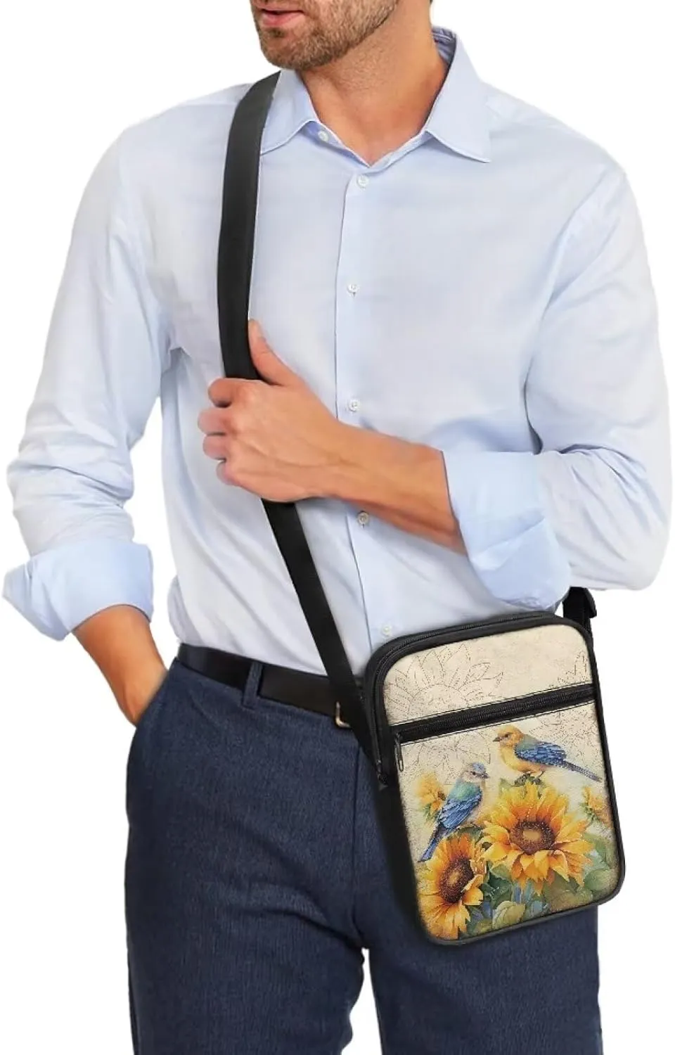 Small Messenger Bag for Women  Men Mini Adjustable Crossbody Shoulder Bag with Zipper Portable Travel Cute Purse