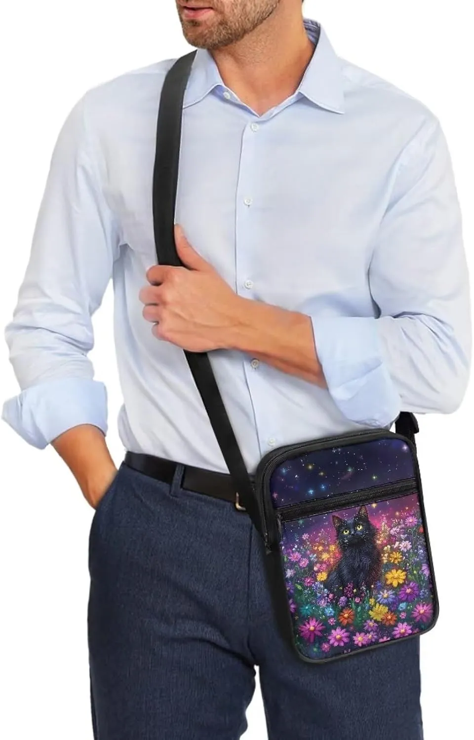 Small Messenger Bag for Women  Men Mini Adjustable Crossbody Shoulder Bag with Zipper Portable Travel Cute Purse
