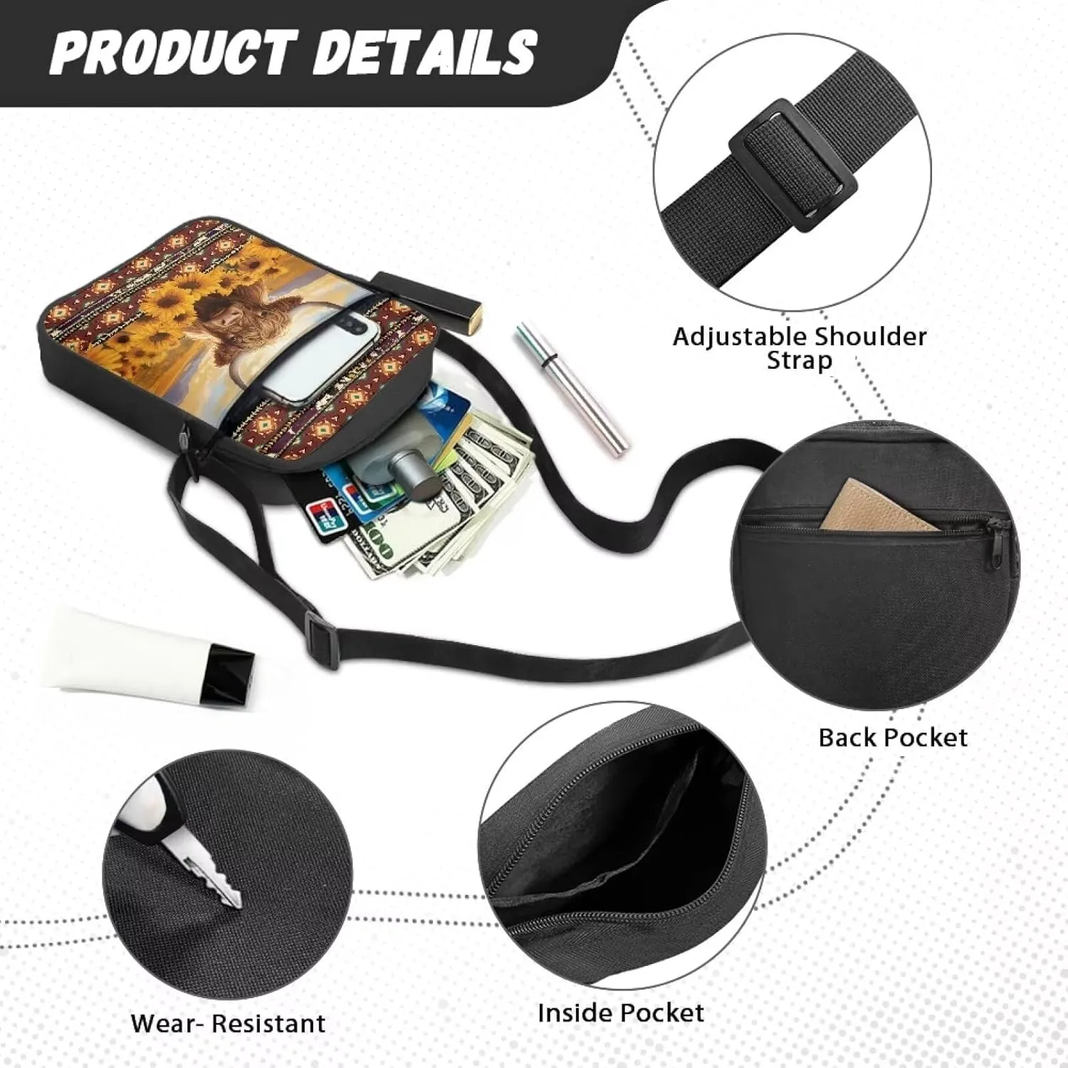 Small Messenger Bags Purses for Women Mini Crossbody Cell Phone Purse Wallet for Women and Men, Shoulder Bag