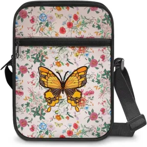 Small Messenger Shoulder Bag Mini Crossbody Bag for Women Men Light Zipper Pocket Travel Bag with Adjustable Strap