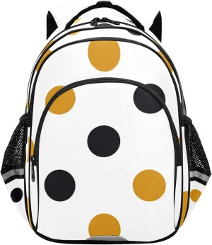 Small Travel Backpacks for Women Men - Vintage Polka Dot Casual Daypack Lightweight Laptop Backpack Durable Shoulder Bag
