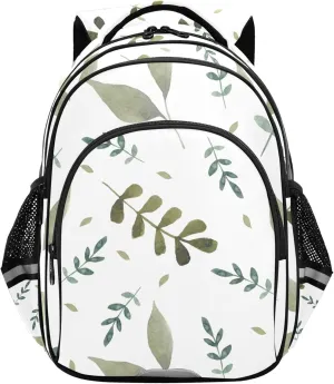 Small Travel Backpacks for Women Men - Watercolor Beautiful Leaves Casual Daypack Lightweight Laptop Backpack Durable Shoulder Bag