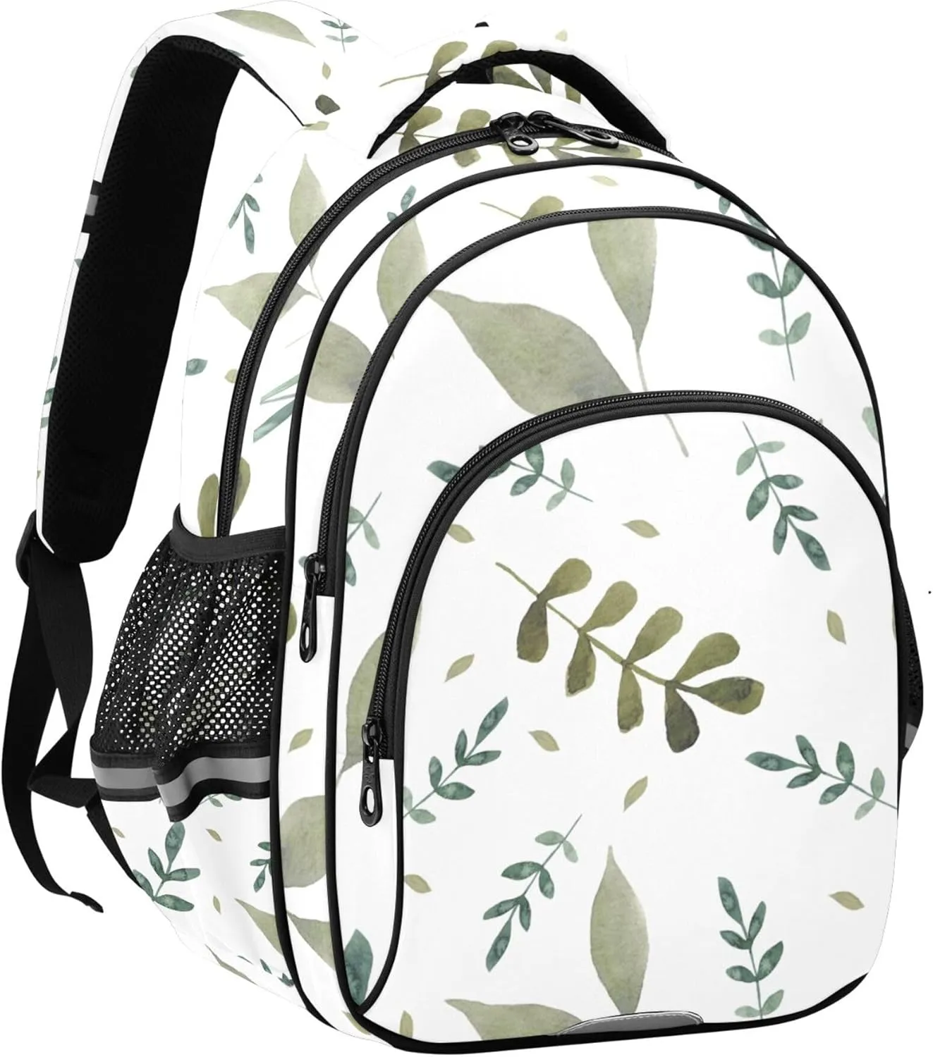 Small Travel Backpacks for Women Men - Watercolor Beautiful Leaves Casual Daypack Lightweight Laptop Backpack Durable Shoulder Bag