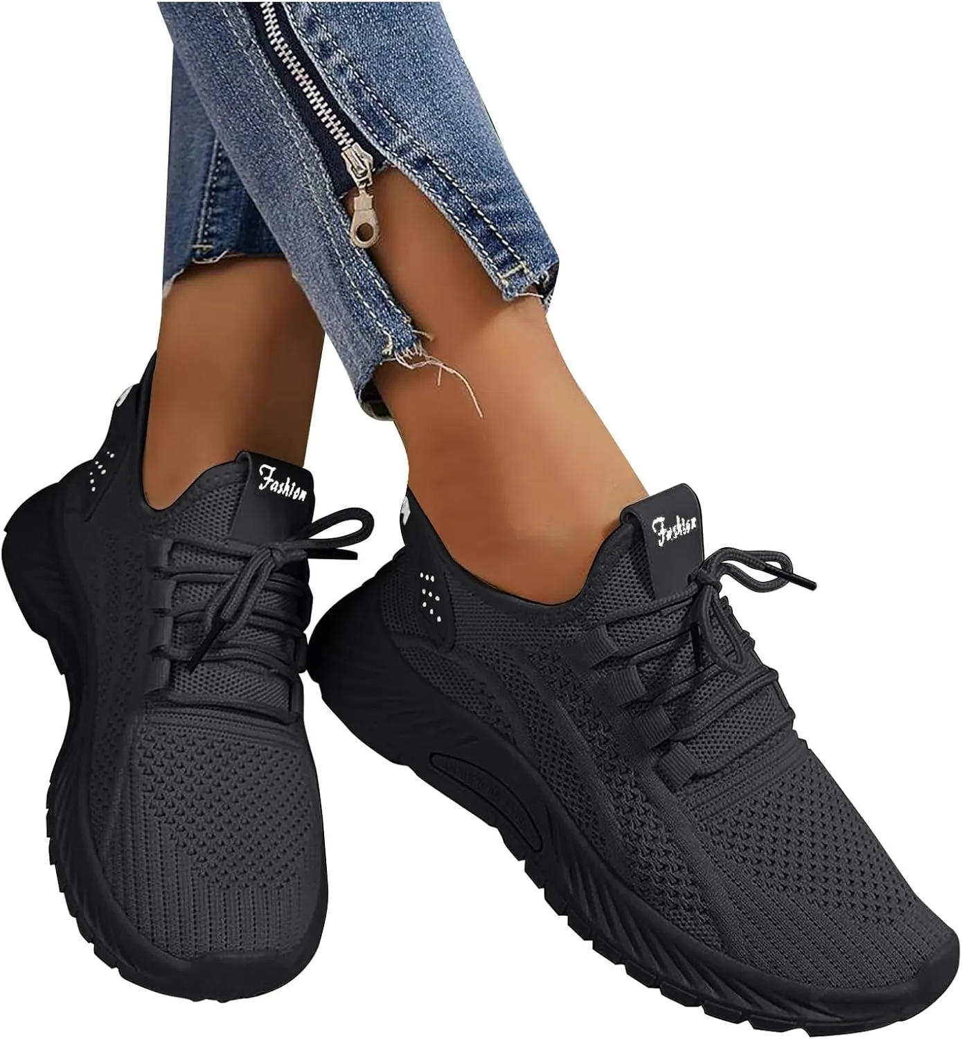 Sneakers for Women Slip On Tennis Running Shoes Non Slip Walking Shoes Gym Workout Breathable Fashion Shoes