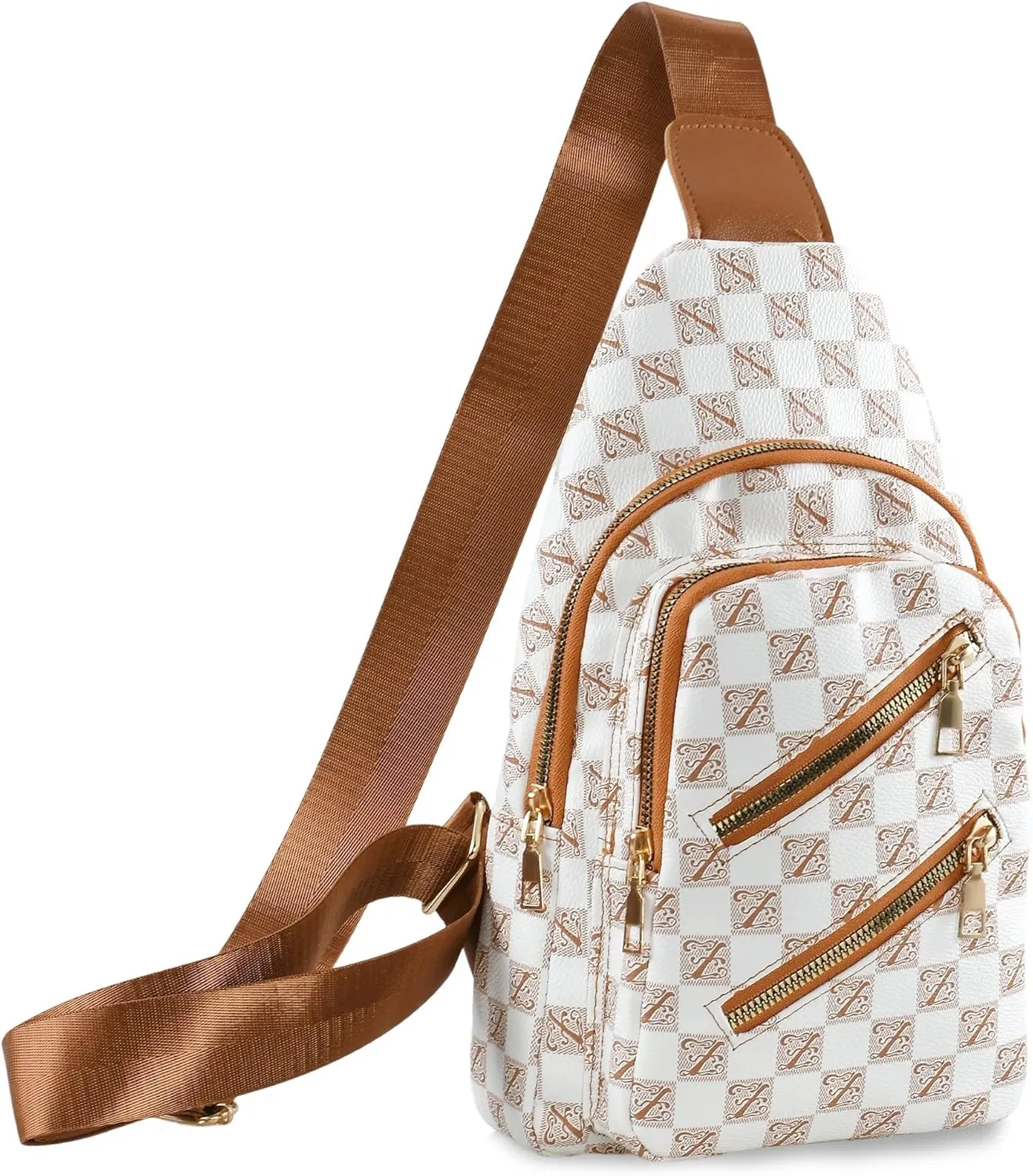 Sorexuber Sling Bag for Women Men Leather Crossbody Bags Fanny Pack Chest Bag for Travel Anti Theft,Crossbody Bag for Women