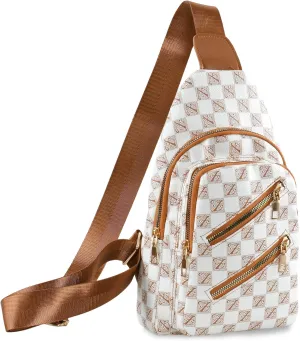 Sorexuber Sling Bag for Women Men Leather Crossbody Bags Fanny Pack Chest Bag for Travel Anti Theft,Crossbody Bag for Women