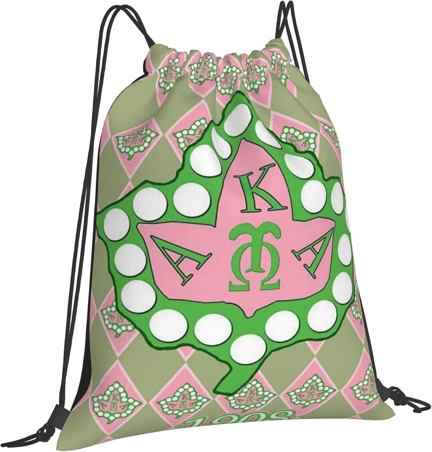 Sorority Multifunctional Drawstring Bags Backpack Large Sport Gym Travel Backpack for Men Women Hiking Daypack, Style-4