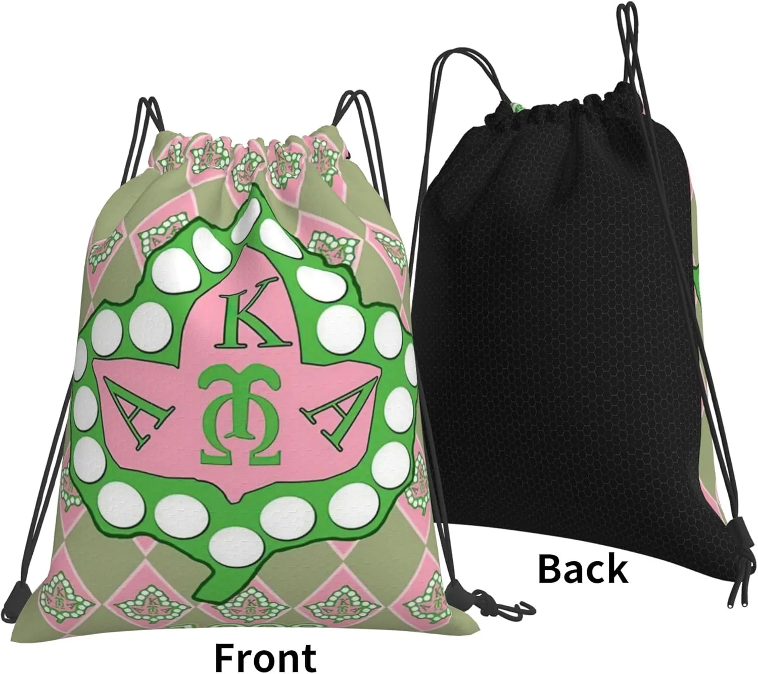 Sorority Multifunctional Drawstring Bags Backpack Large Sport Gym Travel Backpack for Men Women Hiking Daypack, Style-4