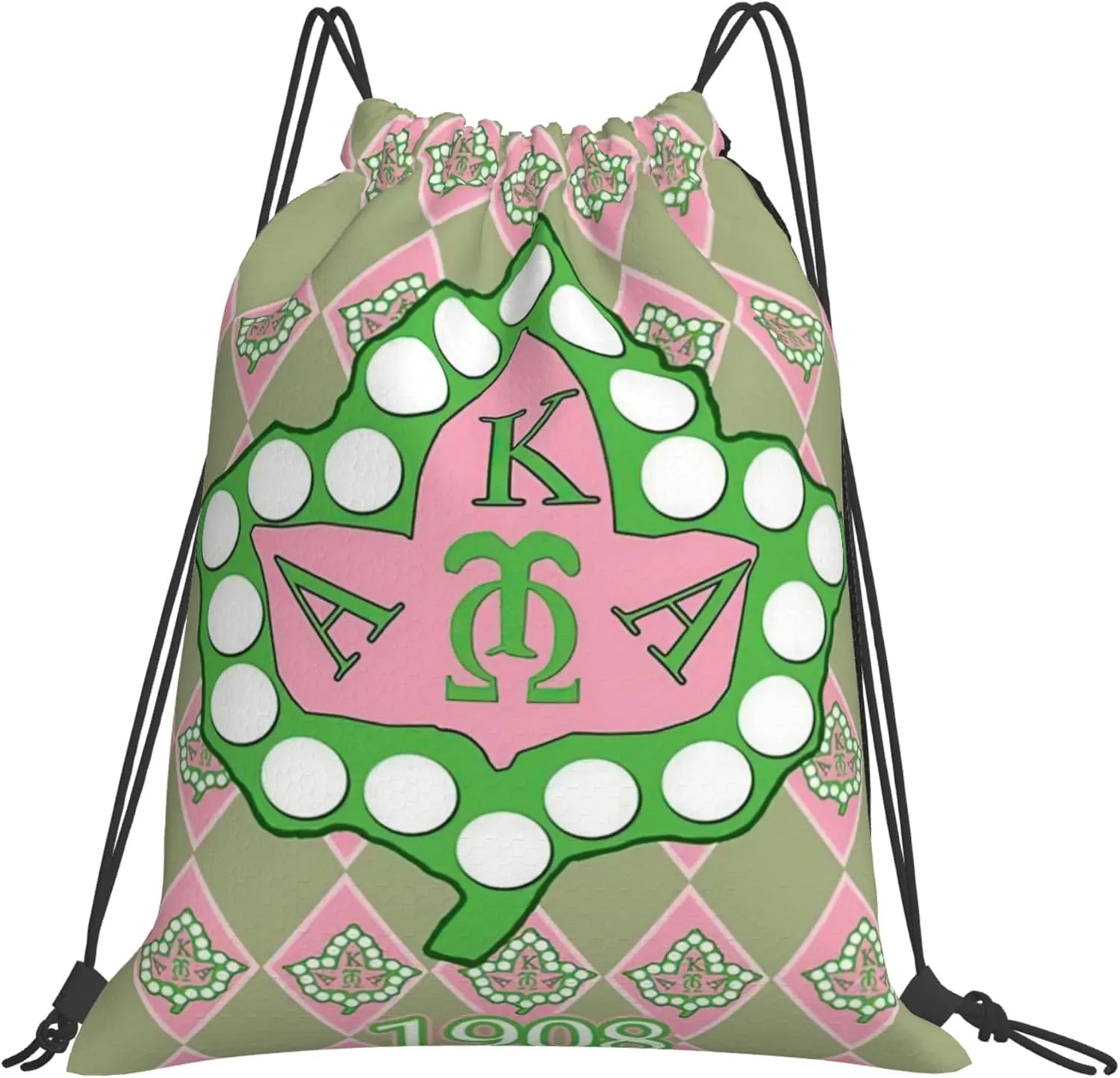 Sorority Multifunctional Drawstring Bags Backpack Large Sport Gym Travel Backpack for Men Women Hiking Daypack, Style-4