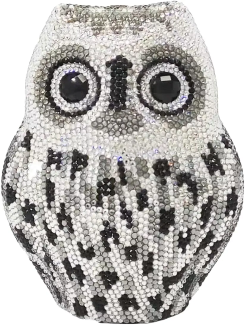 Sparkly Rhinestone Owl Evening Purses Luxury Crystal Animal Clutch Cute Unique Diamond Wedding Party Handbag for Prom