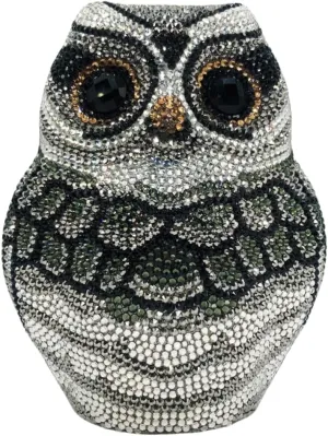 Sparkly Rhinestone Owl Evening Purses Luxury Crystal Animal Clutch Cute Unique Diamond Wedding Party Handbag for Prom