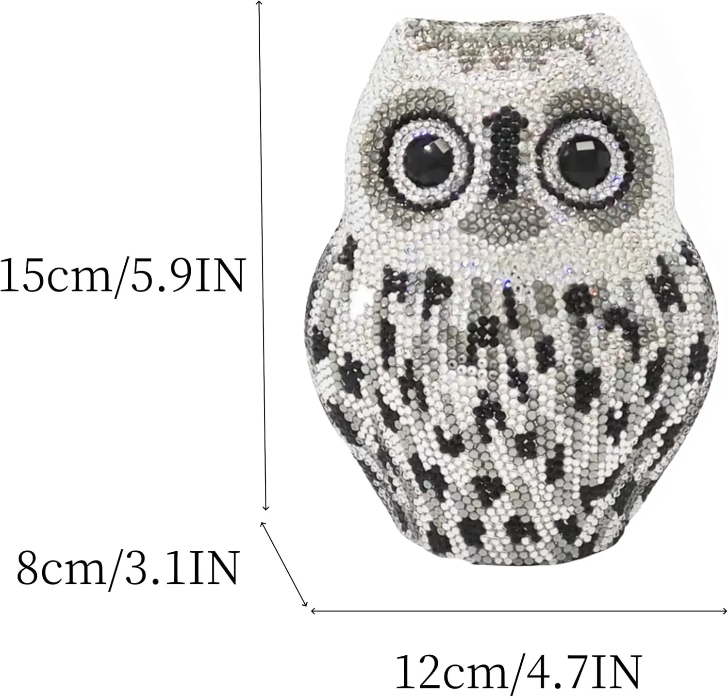 Sparkly Rhinestone Owl Evening Purses Luxury Crystal Animal Clutch Cute Unique Diamond Wedding Party Handbag for Prom