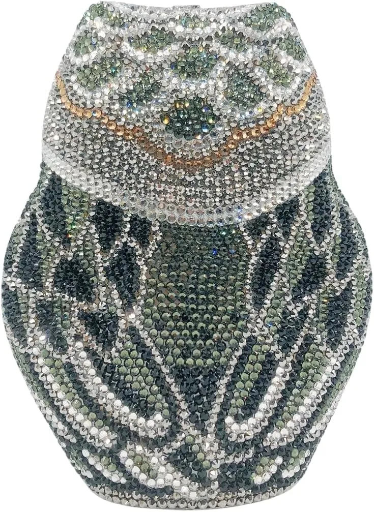 Sparkly Rhinestone Owl Evening Purses Luxury Crystal Animal Clutch Cute Unique Diamond Wedding Party Handbag for Prom