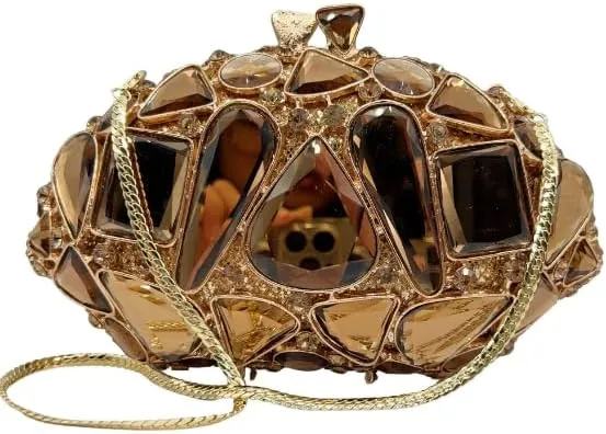 Stones Clutch Women Luxury Crystal Evening Bag Rhinestone Evening Bag for Party and Wedding Unique Evening Bags