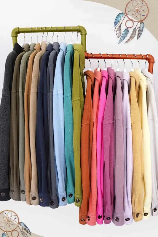 Sunset Oversized Fleece Jacket Shacket