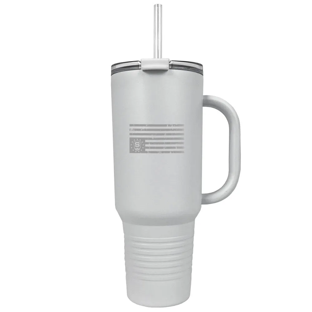 The Major 40oz Mug | Kyle Seraphin Suspendables Flag