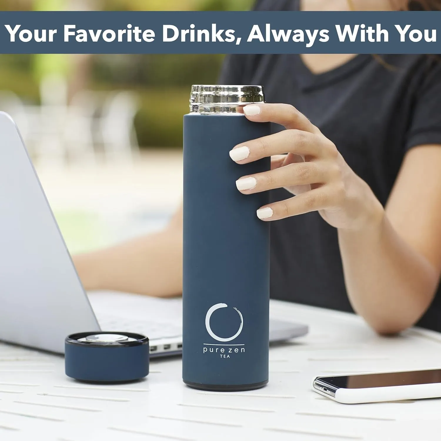 Thermos with Infuser for Tea, Coffee and Fruit-Infused Water