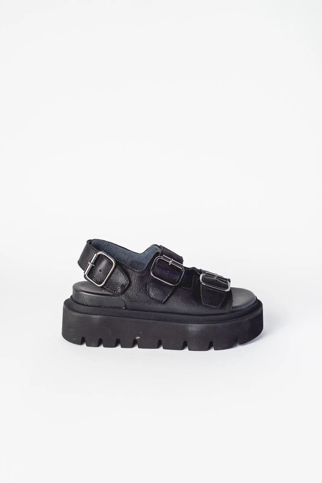 Three Buckle Platform Sandal